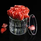 Gift Acrylic Acrylic Flower Box YAGELI China Factory Custom Perspex Transparent Rose Gift Round Acrylic Flower Box