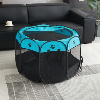 Collapsible Octagonal Cat Maternity Cage Sustainable Pet House Enclosure for Living Room Kennel Tent Enclosed