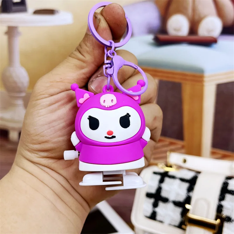 manufacturer 3D pvc plastic kids cute cartoon designer car key chain ring gift creative wind up melody toy keyring keychain