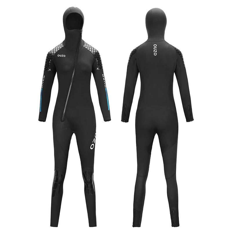 3mm Thickened Neoprene Warm Women Keep Warm Dive Skin Snorkeling Swimsuit One-Piece Hooded Surfing Diving Wetsuit