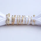 Ring 2021 European And American Atmosphere Full Of Diamond Women's Ring Set 12 Sets