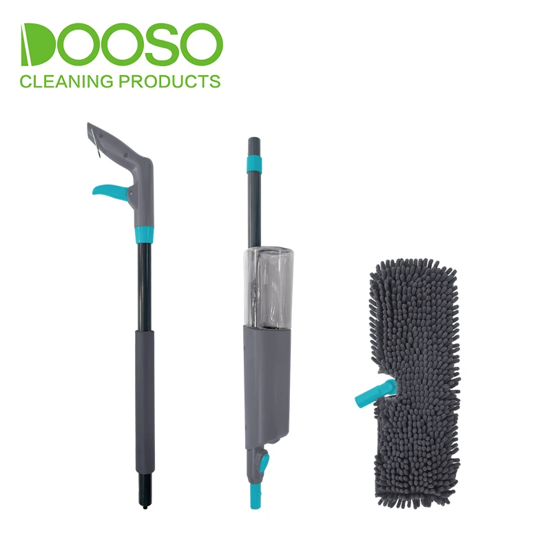 Flexible Neck Mop with Washable  Reusable Pads and Refillable Bottle for Tile Laminate Hardwood