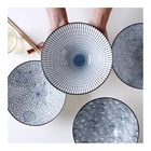 Bowls Ceramic Ceramic Simplicity Design Bowls 8-Inch High Temperature Fired Ceramic Bowls Underglaze Color Bowls