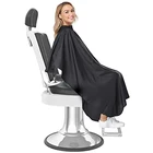 Custom Logo Salon Hairdressing Waterproof Balck Haircut Barber Cape