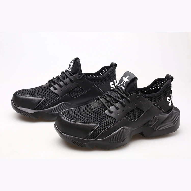 all black security shoes