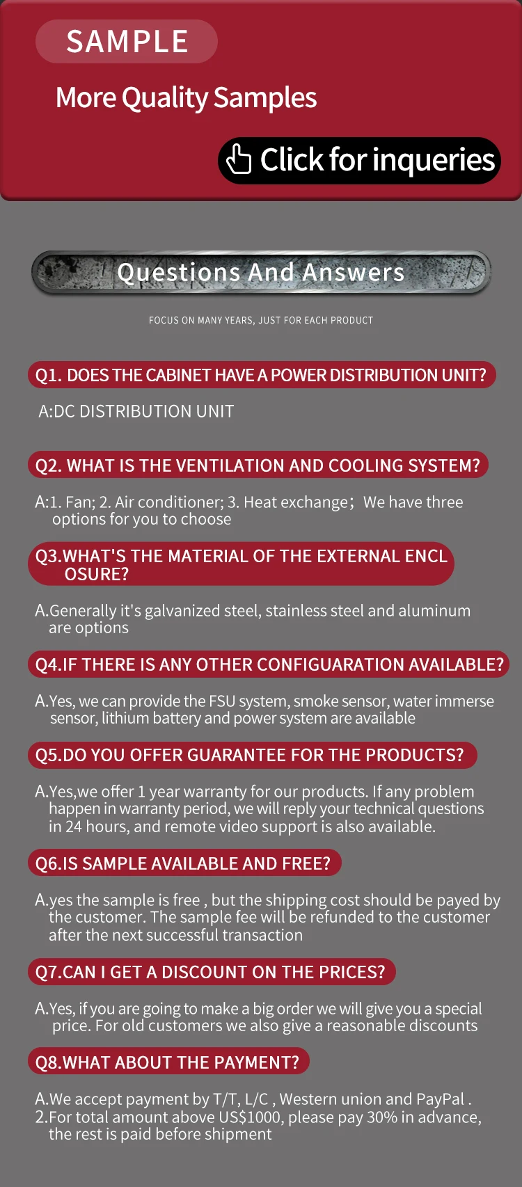 IP65 IP55 Weatherproof Enclosure Waterproof Outdoor Battery Cabinet With 19 Inch Battery Rack(图10)