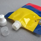 T-shirt Shape Spouted Juice Packaging Bags Portable Custom PE Reusable Spout Pouch With Top Spout
