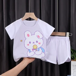 Summer Wholesale Children Kids Clothes Short Sleeve Baby Boys Clothing Set Spring Cotton Quantity Suit