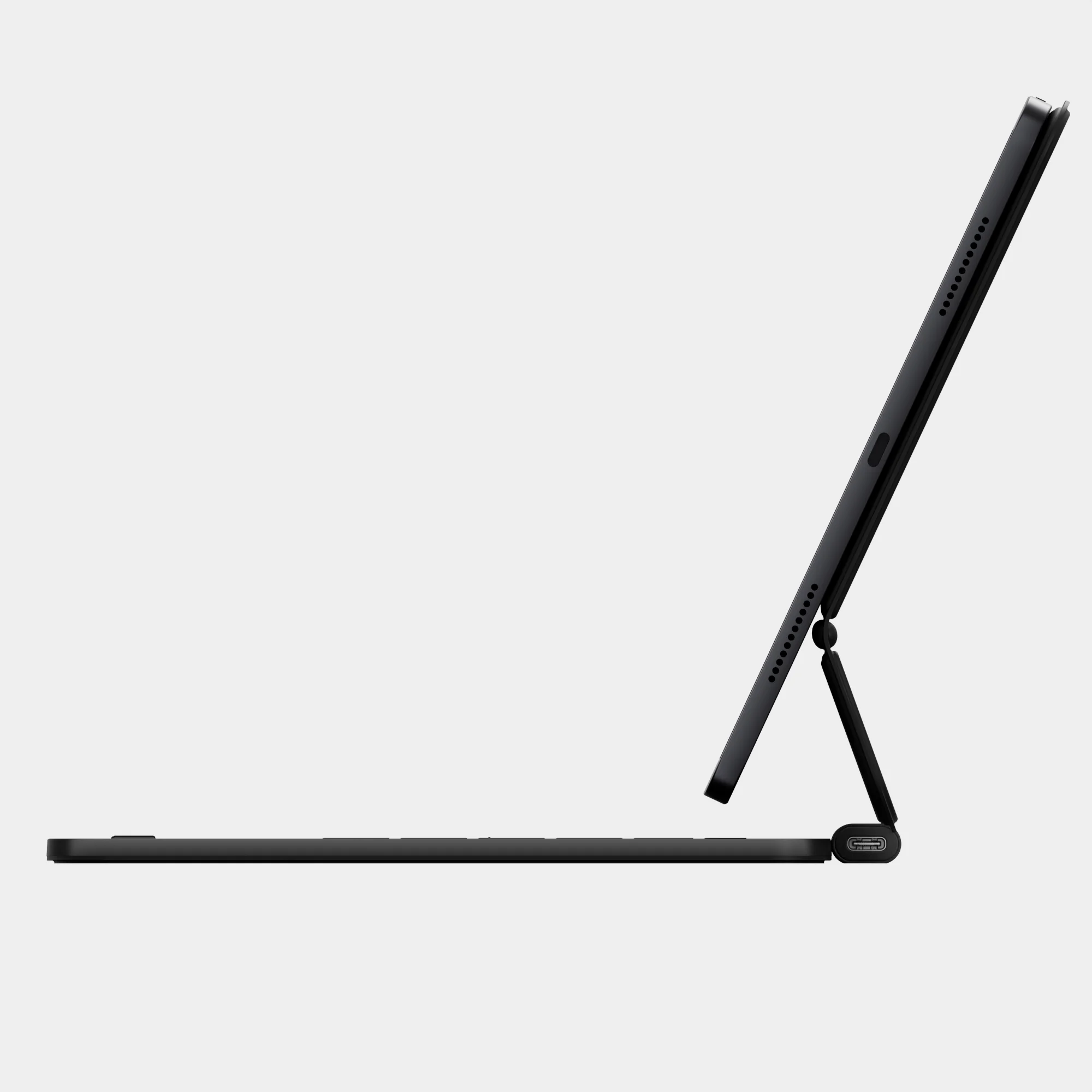 product laudtec 2nd gen 3 pin 6 rows keys magic keyboard case 35w usb c pd charging magnetic keyboard cover for ipad air pro-6