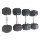 Factory Direct Wholesale High Quality Hex Rubber Dumbbell Set