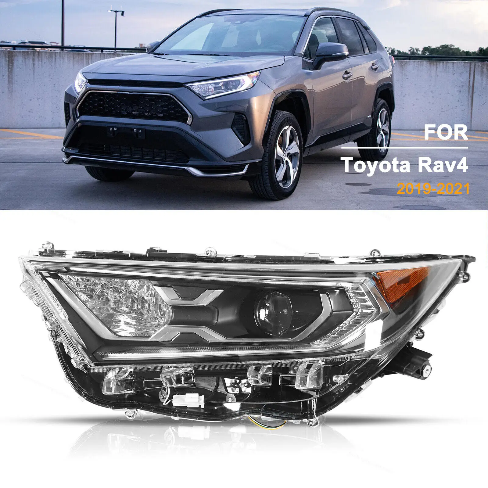 product saivis led koplamp usa versie koplamp kits voor toyota rav4 xle hybrid xse 2019 2021184-37