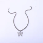 Pendant Wholesale Accessories Jewelry Necklace Chains Full Diamond Butterfly Pendant