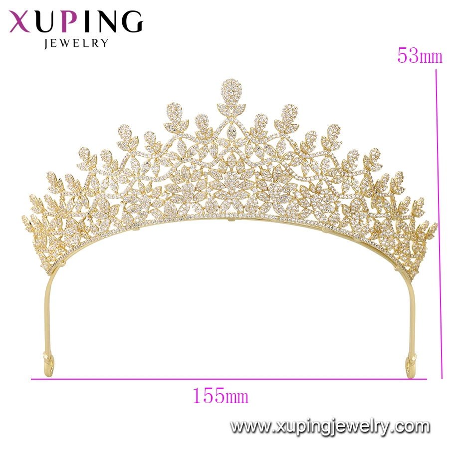 00349 Xuping Fashion Crown Hair Clip Jewelry Gold Plated Wedding Gift Party Women