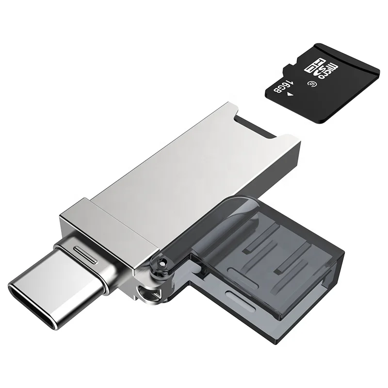 dm type c memory card reader sd usb interface for phone and pc