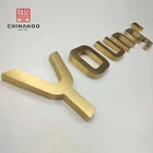 Gold Laser Cutting Flat Cut Out Solid Stainless Steel Brass Metal Rose Gold Slide Letters