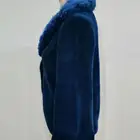 Fur Coat Coats Fur Faux Fox Fur Collar Shawl Coat Wholesale Coats Fashion Royal Blue Black Women Luxurious Fur Coat