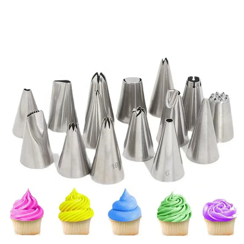 Cream Pastry Nozzles Cake Decorating Tools Kit Turntable Set Confectionery Bags Icing Piping Nozzles Tips Baking Tool