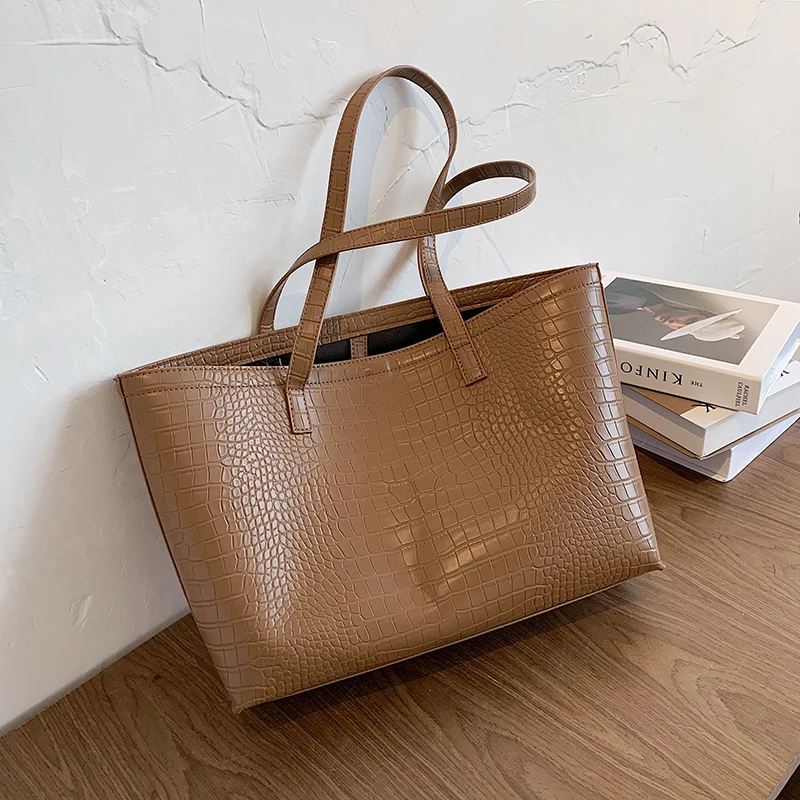 crocodile shopper bag