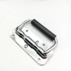 Flight Case Metal Chest Pull Handle Spring Loaded Case Handle With Rubber Sleeve