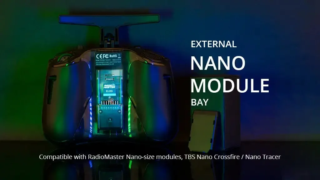 Radiomaster Pocket 2.4GHz CC2500/ELRS Portable Small Size Foldable Antenna Remote Control for Fpv Drone Racing Car 8