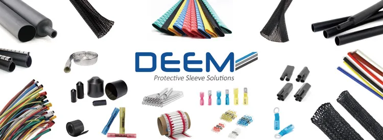DEEM Low shrinkage temperature heat shrinable tubing for wire grouping and marking