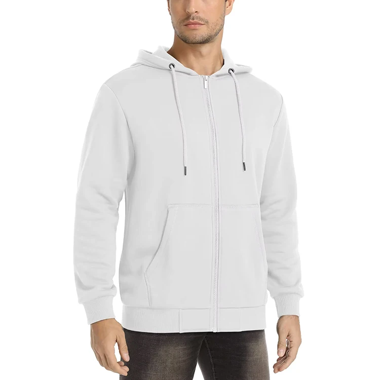 Men's Fleece Sweaters Polyester & Cotton Mix,Sports Hood Sweater Full Zip Up Casual Hoodie Athlete Jackets Running Hiking Sports