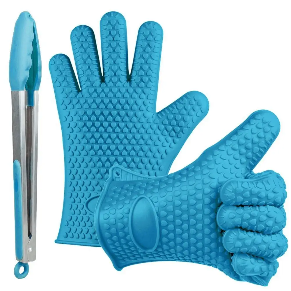 USSE BBQ glove, Non-Slip Heat Resistant Silicone Cooking Grilling Gloves