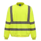 Sweatshirt Custom Spring And Autumn Traffic Safety Round Neck Reflective Sweatshirt Pullover