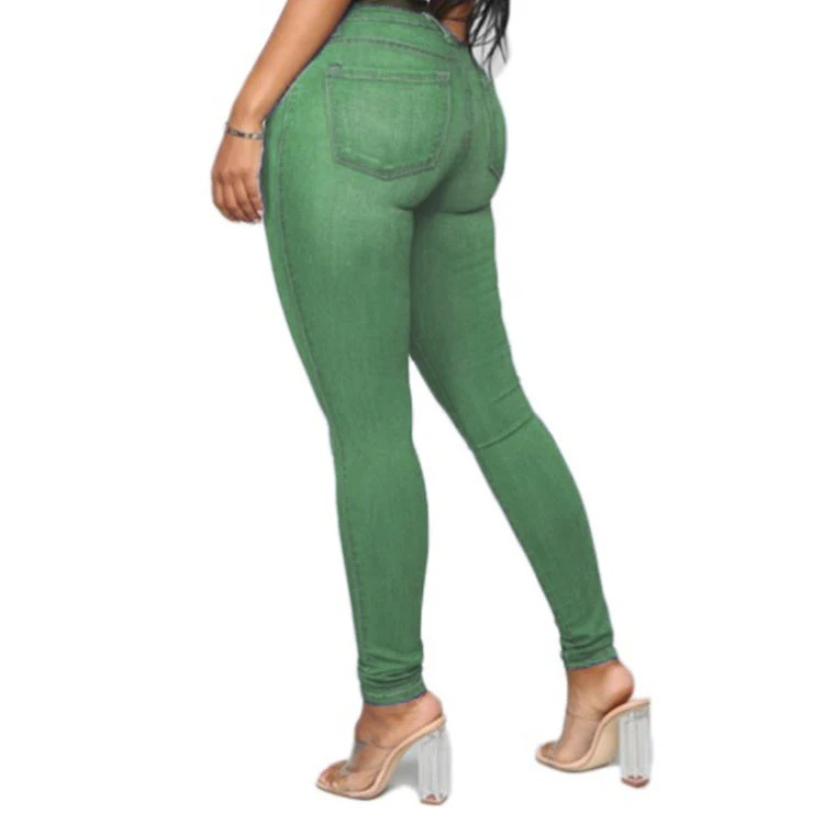 New Arrival Casual Hip Lift Slim Street Style Small Foot Women Jeans Pencil High Waist Skinny Stretch Women Jeans factory