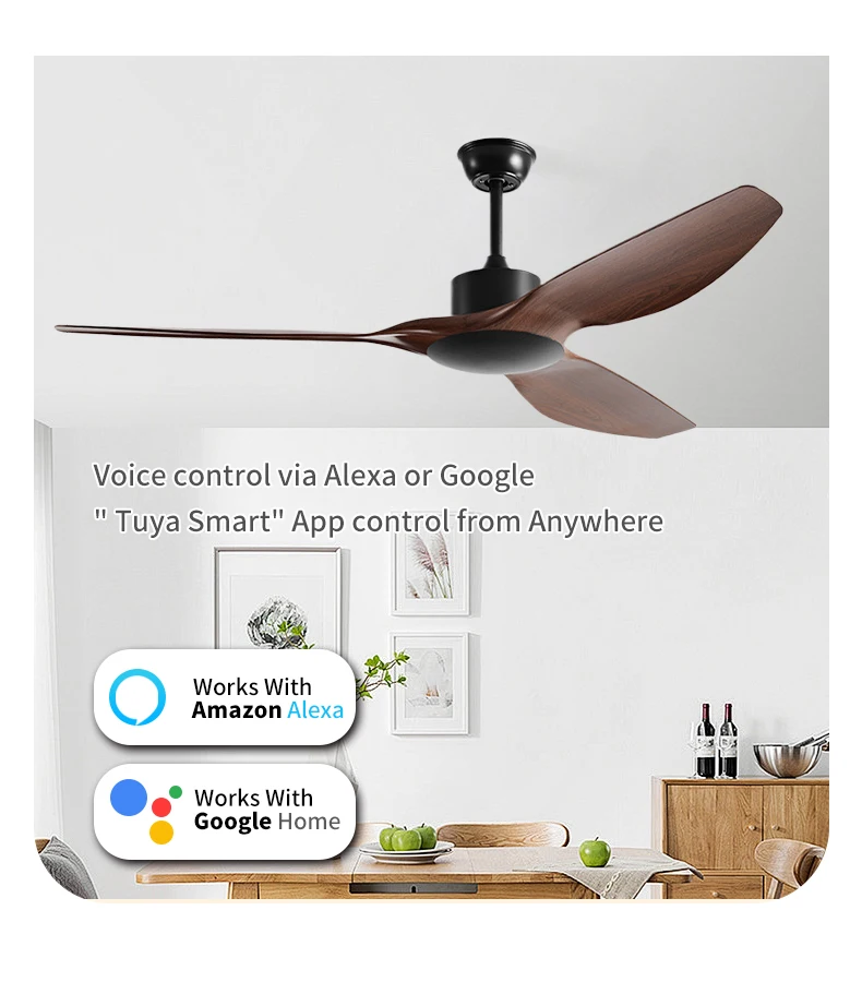 product factory direct white ceiling fans without lights and remote reversible no light bldc motor abs blades for bedroom living room-8