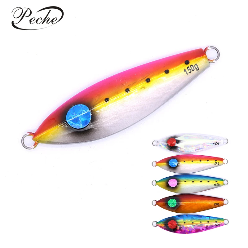 200g Deep Sea Jig Lures Saltwater Fishing Lures Metal Hard Baits for Casting 