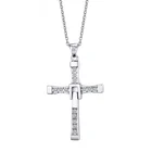 Titanium Fast And Furious Cross Necklace Pendant Men Jewelry Titanium Steel Top Quality Not Alloy Metal