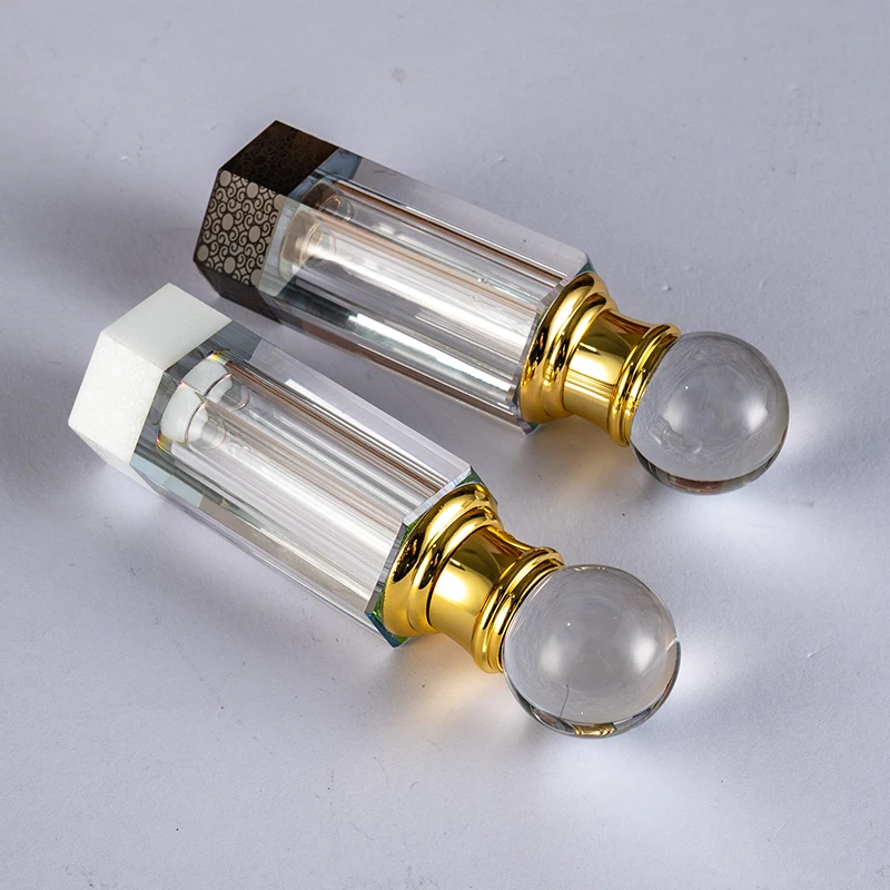 product new products wholesale hot sale bicolor square pillar exquisite glass empty bottle 3ml customizable crystal perfume bottle-9