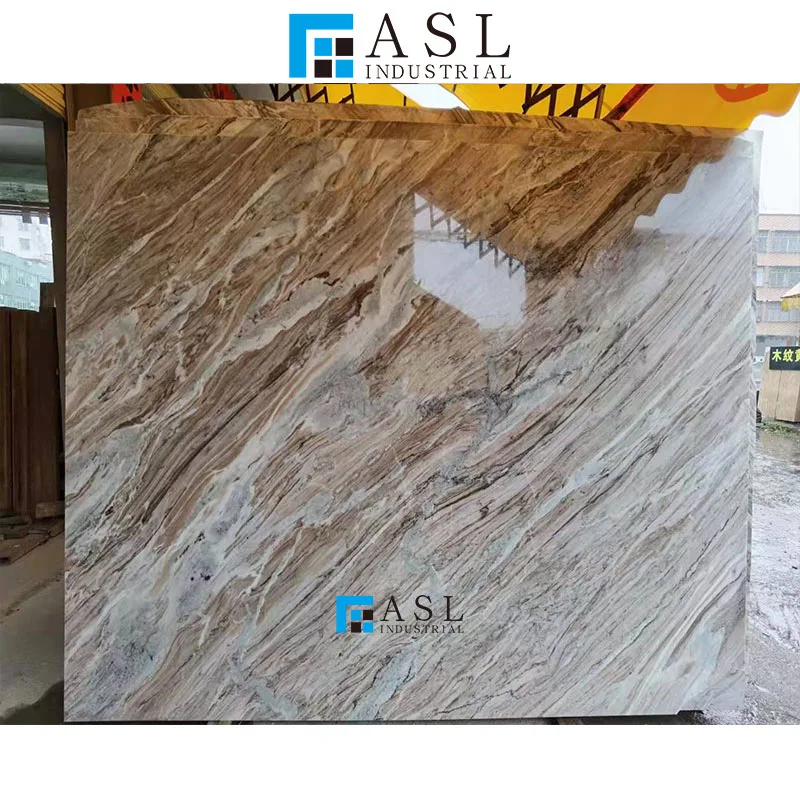 Fantasy Brown Marble Slab Granite Kitchen Countertops