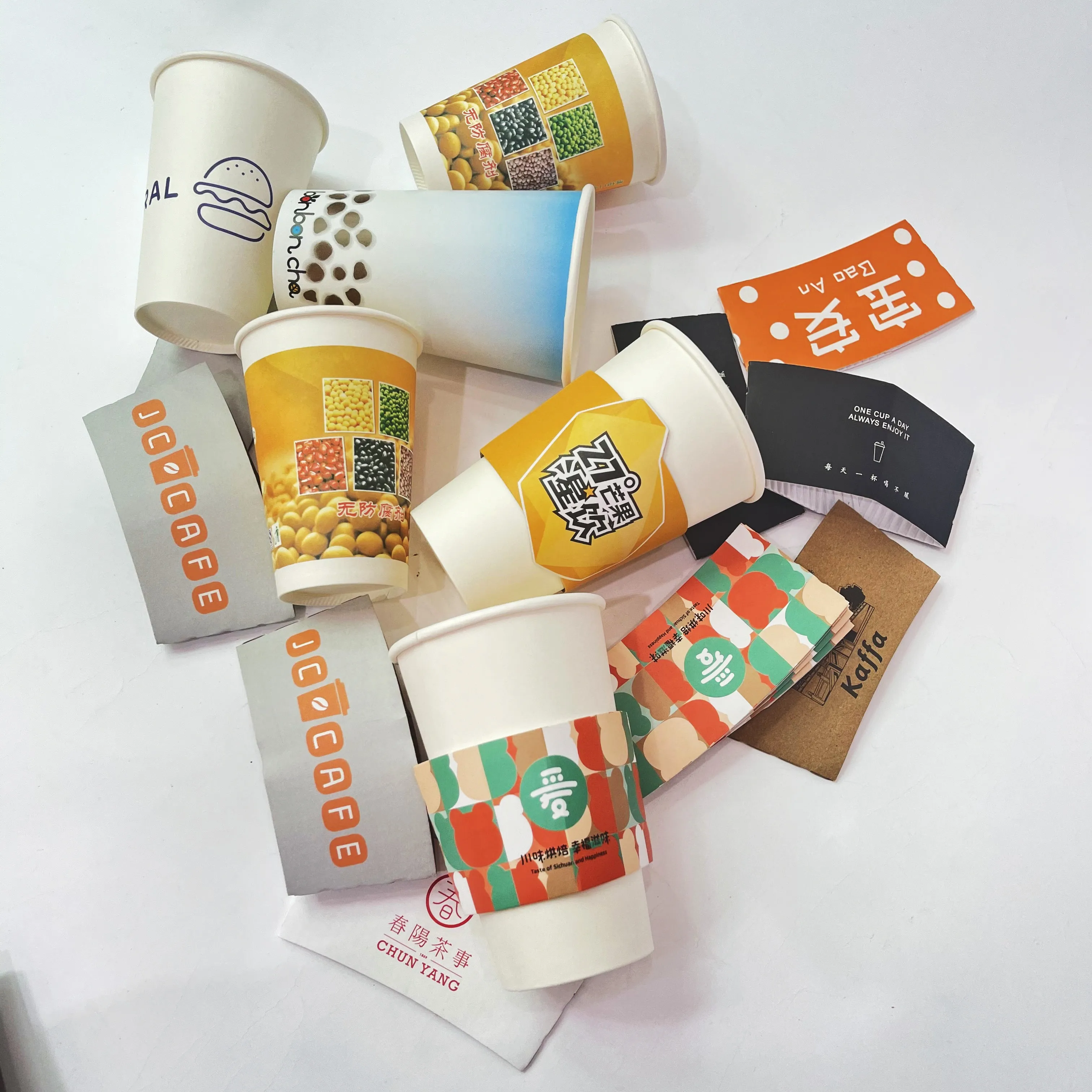 Hot Paper Cup Sleeve Custom Paper Coffee Cup Sleeve With Logo Coffee