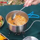Outdoor Outdoor 4 Pieces Camping 18/8 Stainless Steel Cookware Set Portable Backpacking Barbecue Pots Picnic Camping Pan Sets