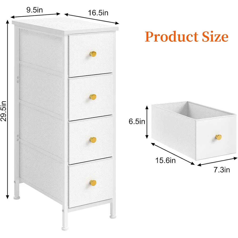 product narrow storage bathroom dresser with 4 drawers slim fabric storage tower for bathroom-3