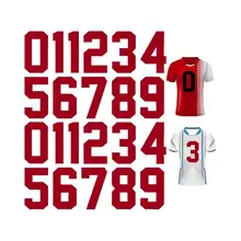TUOCHENG Factory OEM Clothing Soccer Heat Transfer Printing Numbers Jersey Member Logo Letters Iron on Sticker