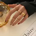 Rings For Ring Gold Knuckle Rings Set For Women Girls Snake Chain Stacking Ring Vintage BOHO Midi Rings SIze Mixed