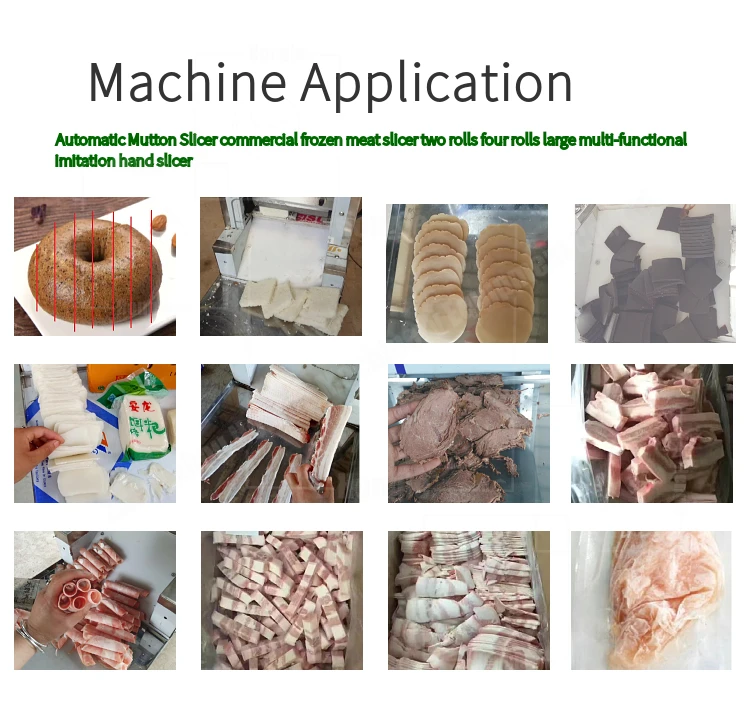 Frozen Beef Lamb Roll Slicer Stainless Steel Automatic Frozen Meat Slicing Machine Meat Cutting Machine supplier