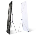 Display Banner With X Banner Stand High Quality Plastic/Fiberglass X Banner Display Stand Floor Standing For Advertise