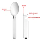 Cutlery BQ 3616 Portable Cutlery Stainless Steel Camping Travel Cutlery Set With Case And Opener
