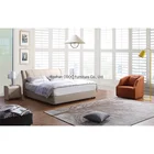 Leather Bed Genuine Leather Factory Provided Hot Selling Modern Bedroom 2221 Solid Wood Frame Top Quality Queen King Bed