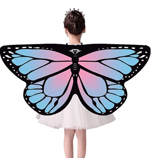 Kids Butterfly Wings Fairy Cape Halloween Costume