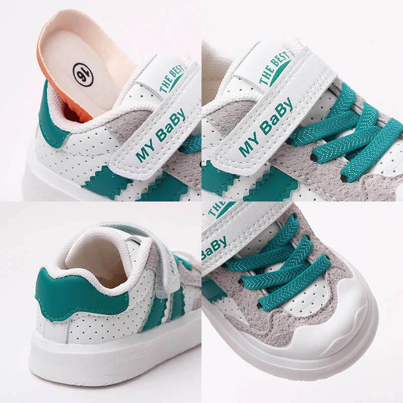 2023 Spring Autumn High Quality PU Leather Baby Toddler Kids Shoes Unisex Shoes factory