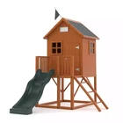 Wholesales OutdoorWooden Playhouses With Slide Kids Play House For Children