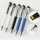 Gift Pen Drives Custom Business Office Promotion Gift Ball Pen With Usb Flash Drives Custom Logo