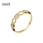 Gold Zircon Rings Zirconringszircon Wholesale CZ 18K Gold Plated 925 Sterling Silver Jewelry Zircon Women Rings
