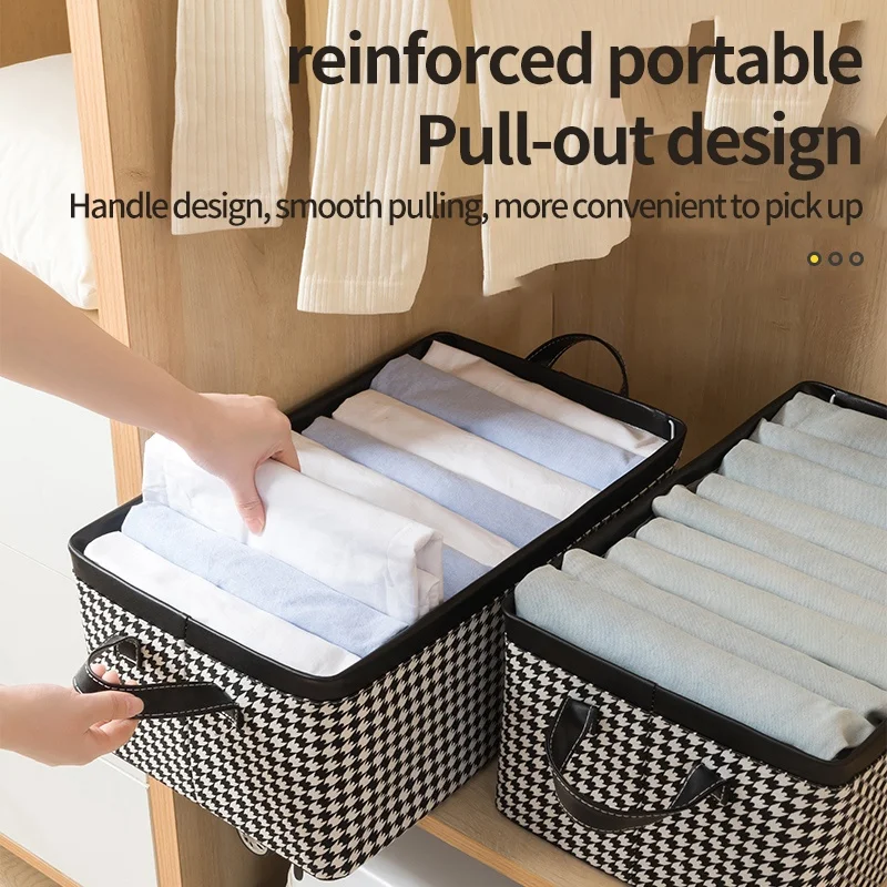 Household Daily Use Fabric Storage Box Organizer for Clothes Foldable Underwear Pants Jeans Wardrobe Closet Drawers