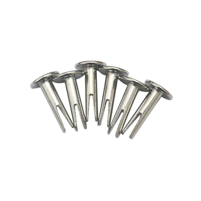 Stainless Steel Mushroom Head Brass Nickel Plate Bifurcated Rivet Steel